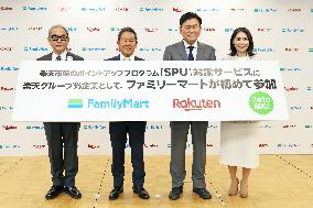 FamilyMart and Rakuten Partnership Promotion Press Conference
